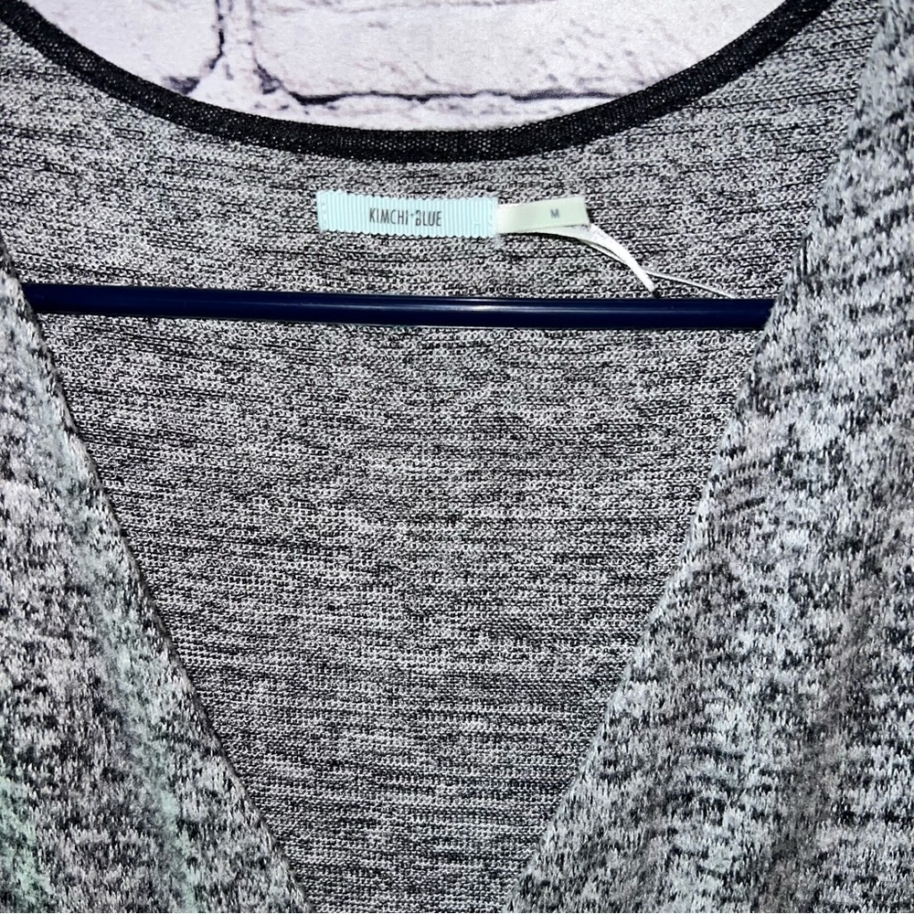 Kimchi Blue Urban Outfitters Gray Knit Wrap Dress Size Medium - Picture 5 of 6